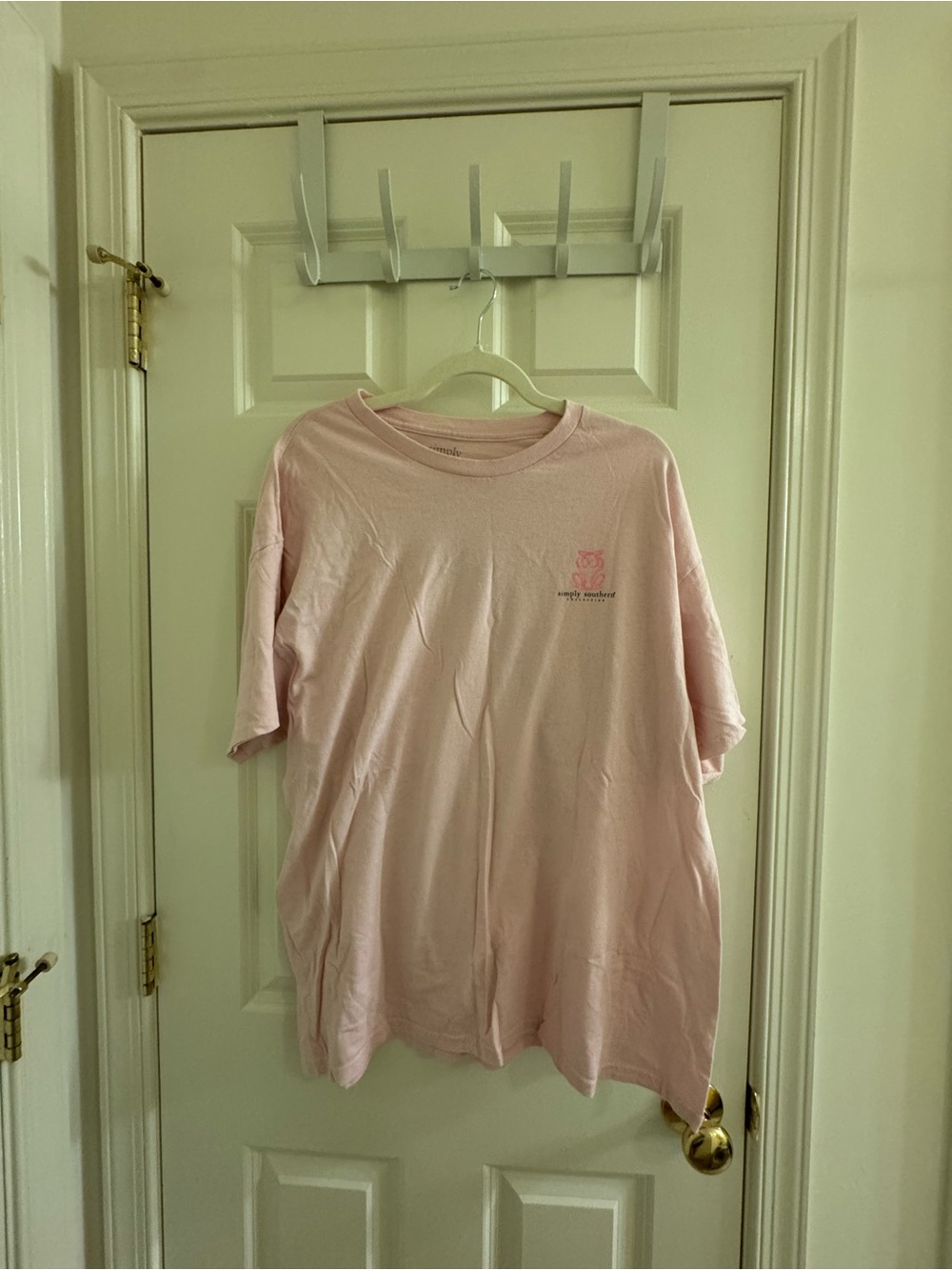 Simply Southern Light Pink Short Sleeve Tee with Bows